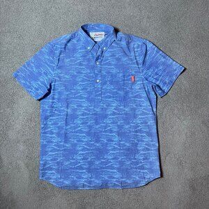 Chubbies Weekend Popover Beach Waves Short Sleeve Stretch Shirt Men's Medium